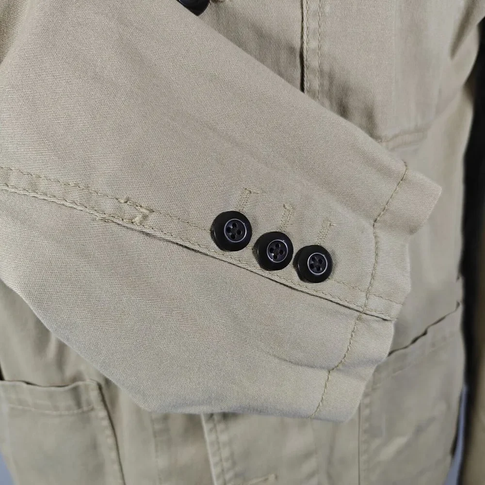 St John's Bay Men's Sport Coat Jacket Three Button‎ Khaki Cotton Spandex XL